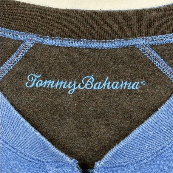 Tommy Bahama Split Neck Reversable Long Sleeve Pullover Mens Size XL/XXL - Picture 3 of 10